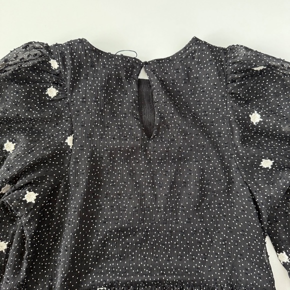 Zara Girl's Swiss Dot Embroidered Flowers Dress size 10 - Picture 5 of 11